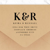 Wedding Return Address Stamp | Mr & Mrs Mailing Gummistempel