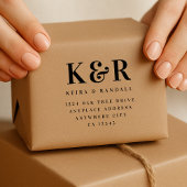 Wedding Return Address Stamp | Mr & Mrs Mailing Gummistempel