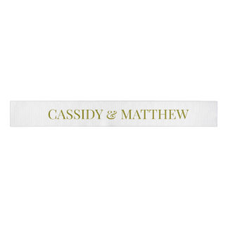 Wedding Ribbon with custom bride and groom names Ripsband