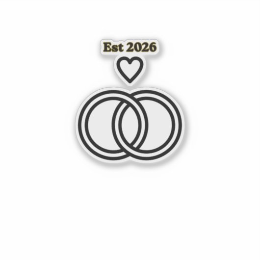 Wedding Ring Day Themed Sticker (Vorderseite)