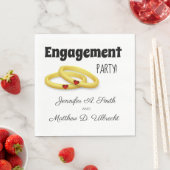 Wedding RIng Engagement Party Napkins Serviette (Beispiel)