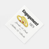 Wedding RIng Engagement Party Napkins Serviette (Ecke)
