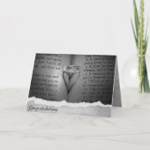 Wedding Ring Heart Shadow Karte (Vorderseite)