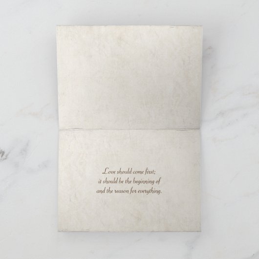 Wedding Ring Heart Shadow Karte (Innenseite)