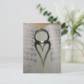 Wedding Ring Heart Shadow Postkarte (Stehend Vorderseite)