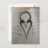 Wedding Ring Heart Shadow Postkarte (Vorne/Hinten)