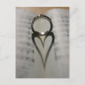 Wedding Ring Heart Shadow Postkarte (Vorderseite)