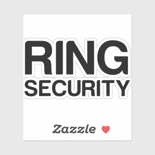 WEDDING RING SECURITY AUFKLEBER (Blatt)