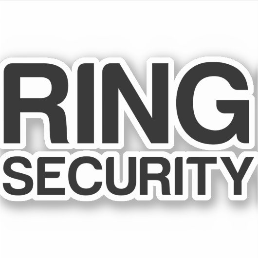 WEDDING RING SECURITY AUFKLEBER (Vorderseite)