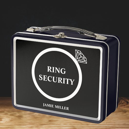 Wedding Ring Security Ring Bearer Diamond Metall Brotdose