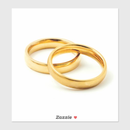 Wedding rings aufkleber (Blatt)