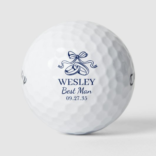 Wedding Rings Best Man Golfball (Vorderseite)