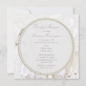 Wedding Rings & Champagne Brillen Brautparty Einladung (Rückseite)