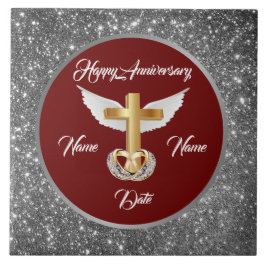 Wedding Rings Customize Silver Cross Anniversary Fliese