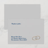 Wedding Rings Empfang Begleitkarte (Vorne/Hinten)