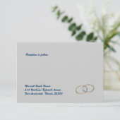 Wedding Rings Empfang Begleitkarte (Stehend Vorderseite)