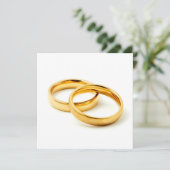 Wedding rings feiertagskarte (Stehend Vorderseite)