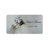 Wedding Rings Fvor Tag Adressaufkleber (Vorne)