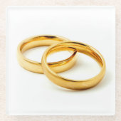 Wedding Rings Glasuntersetzer (Vorderseite)