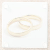 Wedding Rings Glasuntersetzer (Rückseite)