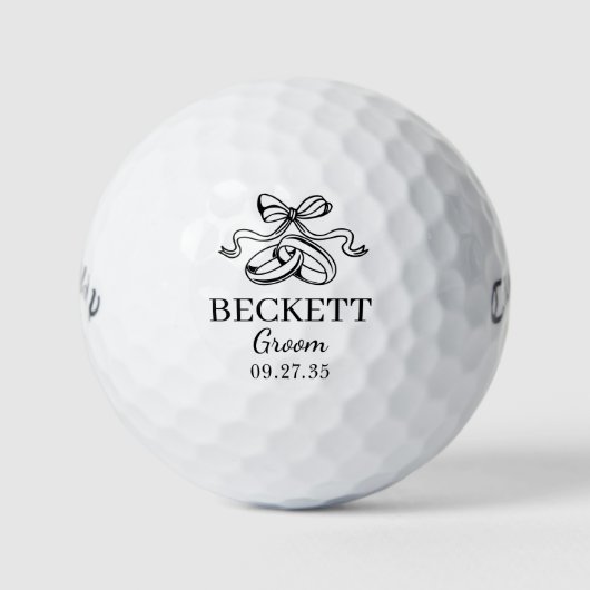 Wedding Rings Groom Golfball (Vorderseite)