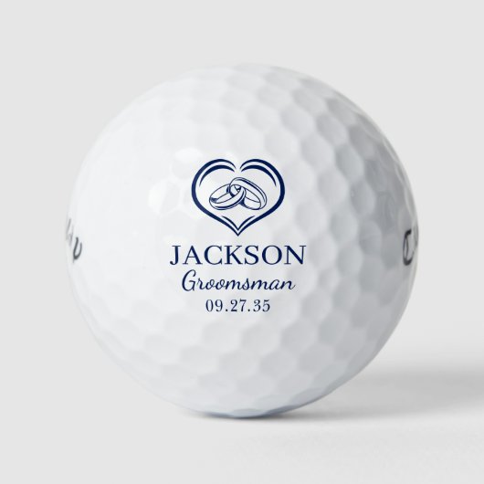 Wedding Rings Groomsman Golfball (Vorderseite)