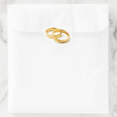 Wedding Rings Herz-Aufkleber (Tasche)