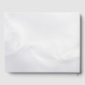 Wedding Rings in Seashell On White Satin Gästebuch (Rückseite)