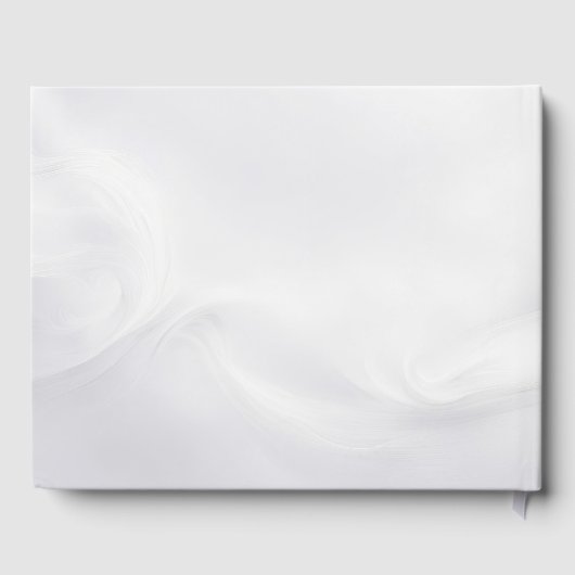 Wedding Rings in Seashell On White Satin Gästebuch (Rückseite)