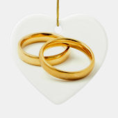 Wedding Rings Keramik Ornament (Hinten)