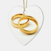 Wedding Rings Keramik Ornament (Links)