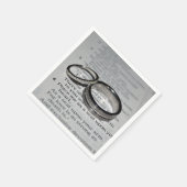 Wedding Rings Napkin Set Serviette (Ecke)