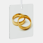 Wedding Rings Ornament Aus Metall (Vorderseite Rechts)
