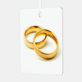 Wedding Rings Ornament Aus Metall (Vorderseite links)