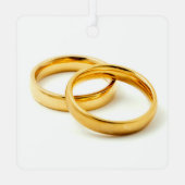 Wedding Rings Ornament Aus Metall (Rückseite)