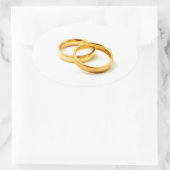 Wedding Rings Ovaler Aufkleber (Tasche)