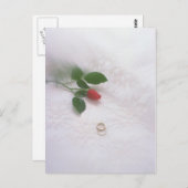Wedding Rings Pillow Postkarte (Vorne/Hinten)