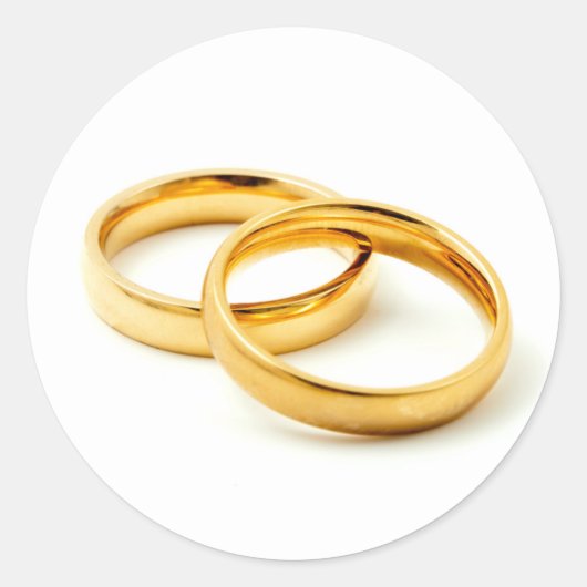 Wedding Rings Runder Aufkleber (Vorderseite)