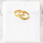 Wedding Rings Runder Aufkleber (Tasche)