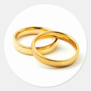 Wedding Rings Runder Aufkleber