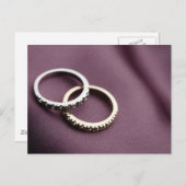 Wedding Rings Silver Postkarte (Vorne/Hinten)