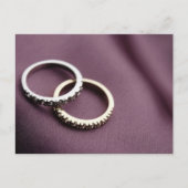 Wedding Rings Silver Postkarte (Vorderseite)