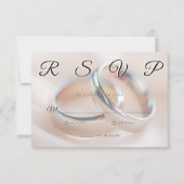 Wedding Rings Simple Elegant Minimalist RSVP Card Karte (Vorderseite)