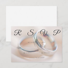 Wedding Rings Simple Elegant Minimalist RSVP Card Karte