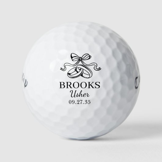 Wedding Rings Usher Golfball (Vorderseite)