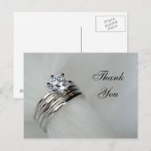 Wedding Rings Vielen Dank Postkarte (Vorne/Hinten)