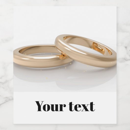Wedding Rings Weinetikett (Einzelnes Label)
