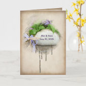 Wedding Rock mit Namen von Paaren Karte (Gelbe Blume)