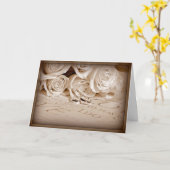 Wedding Roses and Rings Karte (Gelbe Blume)