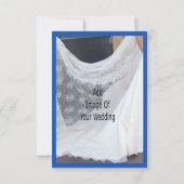 Wedding RSVP Card Blue Sapphire Bells Scrollwork  (Rückseite)